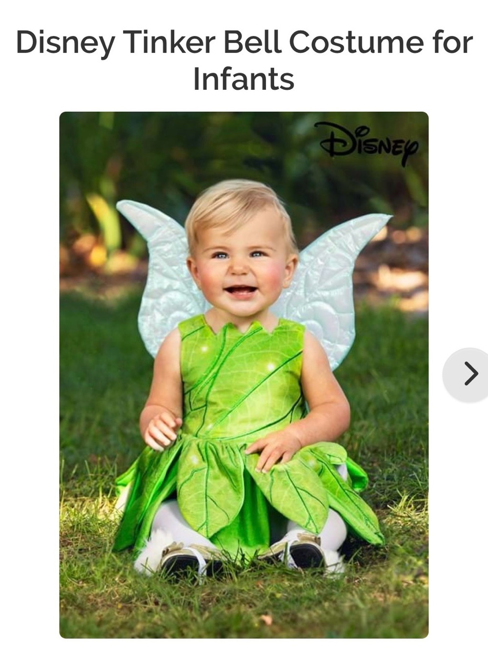 Practically New 12-18month Tinker Bell Costume from Fun.com